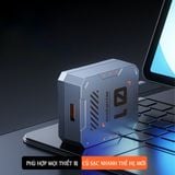  Dock Sạc & Dây Cáp 3 Trong 1 - Sạc Nhanh 100W 6A, Tương Thích iOS/Type C/Micro 