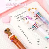  Bút bi nhiều màu 10 trong 1 cho học sinh đầu bấm hình thú dễ thương -dc4682 