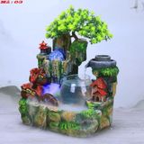  Thác nước phong thủy,tiểu cảnh bể cá mini,hòn non bộ để bàn trang trí có phun sương -dc4412 