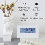  Đồng hồ báo thức điện tử đa năng tiện dụng Đồng hồ Để Bàn Có Đèn LED Nền Hiển Thị Lịch, Nhiệt Độ - Độ Ẩm -dc5076 