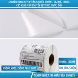  Tem in nhiệt giấy in nhiệt có sẵn keo tem vận đơn TMĐT khổ A6 100x150mm 500 tem/cuộn -dc3914 
