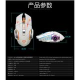  Chuột chuyên game không dây Divipard Q3 Silent - Pin sạc-Led 7 màu tự chuyển -dc3864 