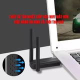  USB thu WIFI 6 2 râu 2.4G-5G 900mbps, 1300mbps, 1800mbps tốc độ cao cho PC, LAPTOP 