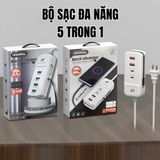  Bộ Sạc Nhanh 66W Đa Năng 5 Trong 1 Tự Động Ngắt Bảo Vệ Thiết Bị, Sạc 5 Thiết Bị 