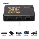  HDMI Switch 4k 5 in 1 out 5 cổng vào 1 cổng ra có điều khiển (Đen) -DC780 