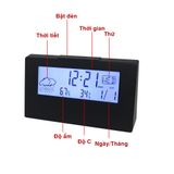  Đồng hồ báo thức điện tử đa năng tiện dụng Đồng hồ Để Bàn Có Đèn LED Nền Hiển Thị Lịch, Nhiệt Độ - Độ Ẩm -dc5076 