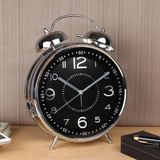  Đồng Hồ Để Bàn Báo Thức quả  chuông Inox kim trôi không gây ồn chuông to hẹn giờ đi học đi làm trang trí... -dc5005 