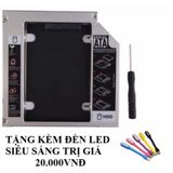 Caddy Bay SATA 3.0 9.5mm gắn thêm ổ cứng cho Laptop tặng đèn led usb siêu sáng -dc214 