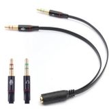  Cáp gộp Audio và Micro 3.5mm -dc2520đen. 