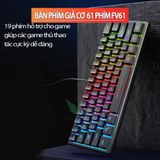  Bàn Phím Mini Chơi Game 61 Phím Nhỏ Gọn Led Rainbow Đổi Màu Với 3 Chế Độ Led -dc4445 