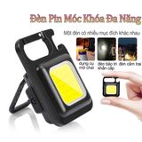  Đèn pin mini cầm tay siêu sáng 3 bóng pin trâu ánh sáng trắng chống nước IPX7 độ sang tối đa 200m 