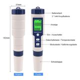  Bút đo độ mặn - Kiểm tra chất lượng nước 5 trong 1 - pH/TDS/EC - Kèm 3 gói pH tiêu chuẩn 