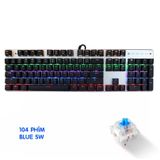  Bàn phím cơ Metoo Zero Fullsize 104 phím nhiều chế độ Switch blue 