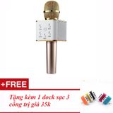  Micro hát Karaoke tích hợp Loa Bluetooth Q7 tặng kèm dock sạc 3 cổng USB -dc1581 