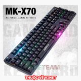  BÀN PHÍM CƠ CHUYÊN GAME APEDRA MK- X70 - LED ĐỔI MÀU USB 104 phím led RGB nhiều chế độ Swith blue -dc3019 