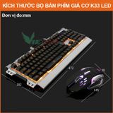  FREESHIP TỪ 99K_Bộ Bàn Phím Giả Cơ Và Chuột Chuyên Game K33 Led Tặng Lót Chuột -dc3445 