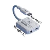  Cáp chia cổng sạc và tai nghe PLEXTONE GS1 hỗ trợ sạc cho điện thoại 15pro, Pad typeC M1, M2 