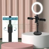  Đèn Livestream 3 in 1 Tích Hợp Giá Đỡ 3 Điện Thoại Có 3 Chế Độ Sáng, Kẹp Điện Thoại Để Bàn Quay Video -dc4761 