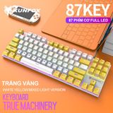  Bàn Phím Cơ Gaming Full Led Giá Rẻ K80 LED RGB TKL 87 Phím chơi game văn phòng có dây siêu đẹp 