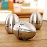  Đồng hồ hẹn giờ báo thức - nấu ăn - làm việc hình quả trứng -Vỏ Inox - Promodo -dc4678 