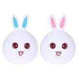  Đèn ngủ thỏ Silicon cảm ứng 5 màu siêu dễ thương, đổi màu tùy ý của bạn - To, Mềm, Sáng 5 - 8 giờ -dc3299 