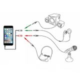  Cáp chia Audio 3.5mm ra mic và loa (Đen đỏ) -dc1014 