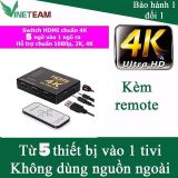  HDMI Switch 4k 5 in 1 out 5 cổng vào 1 cổng ra có điều khiển (Đen) -DC780 