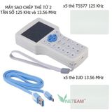  Máy sao chép thẻ từ cầm tay hỗ trợ copy 2 loại thẻ Proxy và Mifare, copy thẻ 125 Khz (T5577) và 13.56 Mhz 