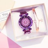  Đồng hồ thời trang nữ vinetteam dây lưới nam châm Mặt Hoa Đá 3D Mẫu mới nhất -DC3925 