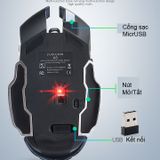  Chuột không dây chuyên game pin sạc Free Wolf X8/V11/V5 Led 7 màu 