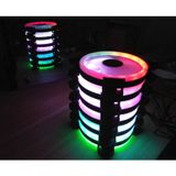  Bộ 1, 3,5,6 Quạt LED RGB Coolmoon Sunshine Dual Ring Tặng Bộ Hub Kết Nối Nguồn Và Điều Khiển -DC3444 