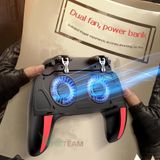  Tay cầm chơi game PUBG/FF/ROS có TẢN NHIỆT ĐÔI tích hợp sạc dự phòng H10 