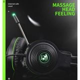  Tai Nghe Máy Tính Chuyên Game VINET V5000 Có Mic, Đèn Led Xanh, Jack 3.5 Dùng Được Cho Điện Thoại -dc3424 