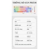  Bàn phím giả cơ không dây XUNFOX K94 - 94 phím, 3 chế độ, LED 7 màu đẹp 