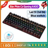  Bàn Phím Cơ Gaming K400 Led siêu đẹp - 10 Chế Độ Khác Nhau- Máy Tính PC - Laptop- Chuyên Game -dc4711 