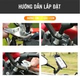  Giá đỡ điện thoại trên xe máy 03-H2 Bằng Kim loại Chắc Chắn, Dễ Lắp Đặt, Chống Cướp Giật Xoay 360 độ 