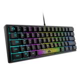  Bàn Phím Mini K61 LED RGB 10 Chế Độ Rainbow Cực Đẹp, Phím Bấm Êm, Thiết Kế Nhỏ Gọn, Dùng Cho Máy Tính, Laptop,PC -DC4746 
