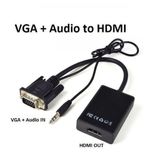  Bộ cáp chuyển đổi tín hiệu từ VGA sang HDMI có âm thanh dây cáp Micro USB FULL HD 1080P vga to hdmi 