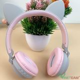  Tai nghe bluetooth 5.0 không dây Mèo đèn LED bass trầm tặng kèm jack 3.5mm -dc4612 