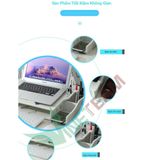  Bàn kê màn hình máy tính, Laptop đa năng bằng gỗ ghép tiện dung nghiêng 8 độ có khe tản nhiệt cao cấp (Trắng) 