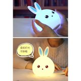  Đèn ngủ thỏ Silicon cảm ứng 5 màu siêu dễ thương, đổi màu tùy ý của bạn - To, Mềm, Sáng 5 - 8 giờ -dc3299 