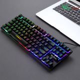  Bàn phím bán cơ chơi game 87 phím có đèn LED TS GK 10 chuyên dụng cho laptop / máy tính bàn -dc4788 