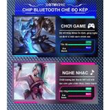  Tai nghe bluetooth gaming BTMV2 độ trễ cực thấp chip Jerry 5.3 mô hình chiến binh Marvel dành cho game thủ - dc5189 