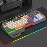  Bàn phím giả cơ gaming XOUNFOX K90 thiết kế viền kim loại 104 phím led 7 màu siêu đẹp tặng kèm kê tay - dc5158 
