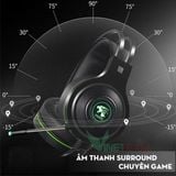  Tai Nghe Máy Tính Chuyên Game VINET V5000 Có Mic, Đèn Led Xanh, Jack 3.5 Dùng Được Cho Điện Thoại -dc3424 