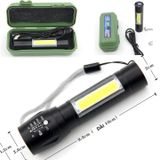  Đèn pin siêu sáng mini bin sạc điện usb bóng led xpe cob có zoom chống nước cầm tay chuyên dụng 