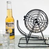  Đồ chơi lồng quay lô tô xổ số Bingo Lotto, để bàn vui nhộn, cao 21cm (KHUNG SẮT, 75 số) 