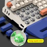  Bàn phím giả cơ gaming XOUNFOX K90 thiết kế viền kim loại 104 phím led 7 màu siêu đẹp tặng kèm kê tay - dc5158 