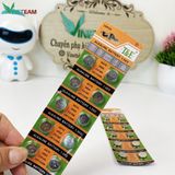  Vỉ 10 viên pin Cúc áo AG10 LR1130 LR54 cho đồng hồ đeo tay, máy tính cầm tay 