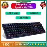  BÀN PHÍM CƠ CHUYÊN GAME APEDRA MK- X70 - LED ĐỔI MÀU USB 104 phím led RGB nhiều chế độ Swith blue -dc3019 